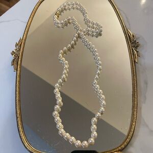 Vintage Hand Tied White Faux Pearls